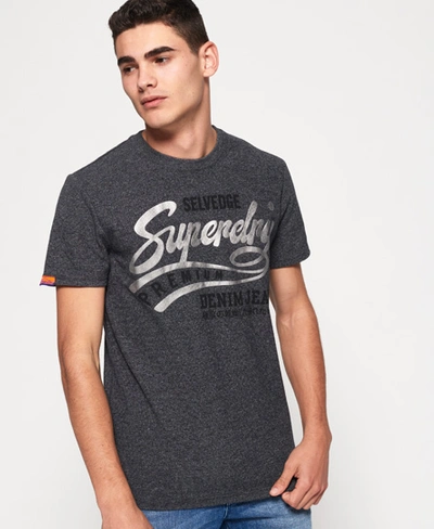 Shop Superdry Heritage Classic Rip Stop T-shirt In Grey