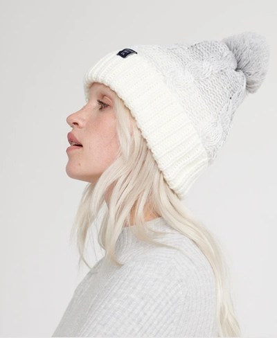 Superdry Clarrie Cable Beanie In Light Grey | ModeSens
