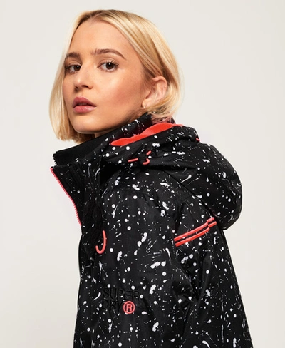 Superdry Print Arctic Hooded Pop Zip Sd-windcheater Jacket In Black |  ModeSens