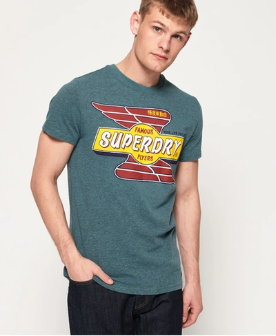 Shop Superdry Real Trademark T-shirt In Green