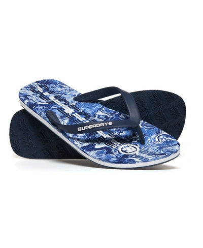 Shop Superdry International Flip Flops In Navy