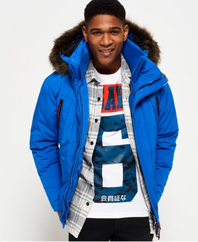 Shop Superdry Premium Ultimate Down Jacket In Blue