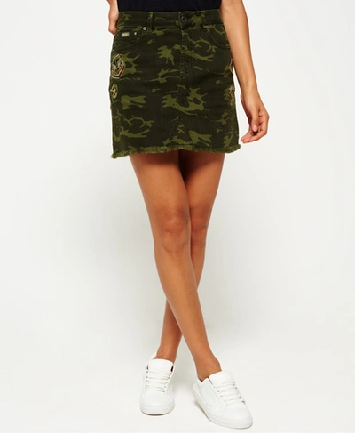 Shop Superdry Freya Mini Skirt In Green
