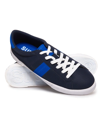 Shop Superdry Vintage Court Trainers In Blue