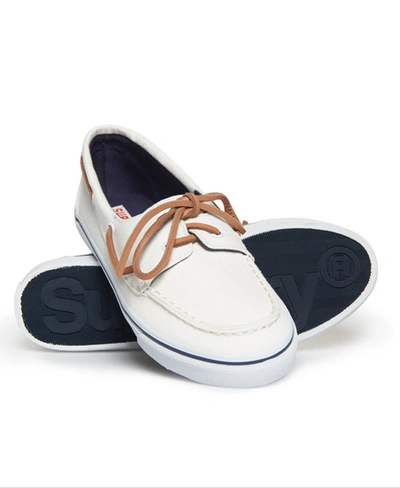 Shop Superdry Ocean Deck Shoes In White