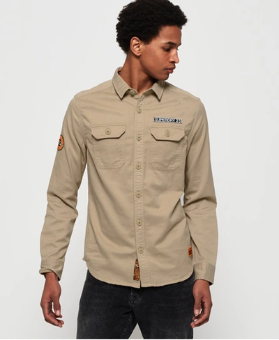 Shop Superdry Rookie Repair Shirt In Khaki