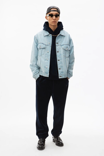 Shop Alexander Wang Indigo Denim Trucker Jacket