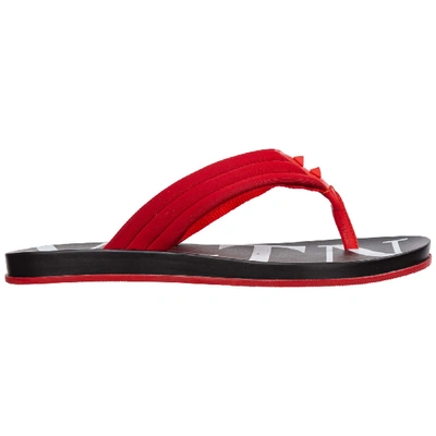 Shop Valentino Flip Flops Sandals In Rosso
