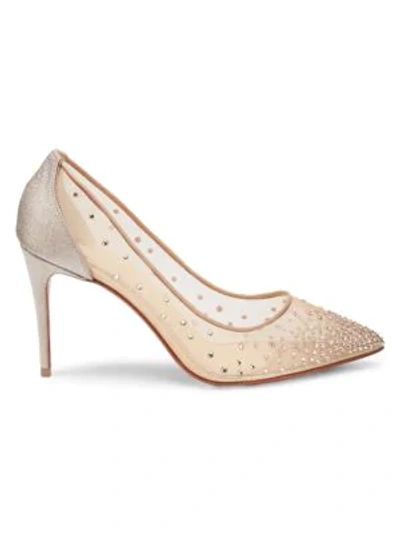 Shop Christian Louboutin Women's Follies Strass Crystal Mesh Pumps In Cortis