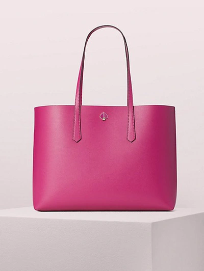 Shop Kate Spade Molly Metallic Large Tote In Berry Blitz