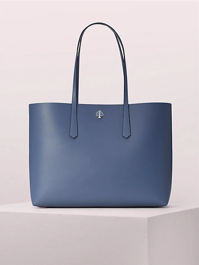 Shop Kate Spade Molly Metallic Large Tote In Celestial Blue