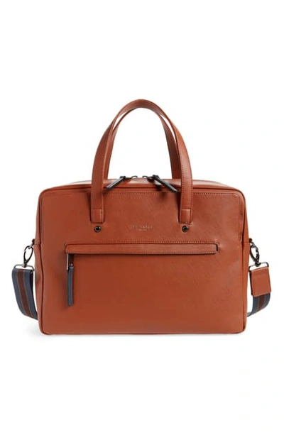 Shop Ted Baker Clownz Document Bag In Tan