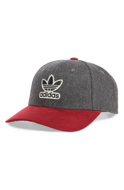 Shop Adidas Originals Originals Baseball Cap In Dark Grey