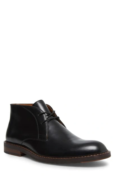 Shop Steve Madden Bustur Chukka Boot In Black Leather