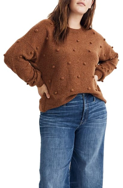 Shop Madewell Brockton Bobble Sweater In Heather Cider