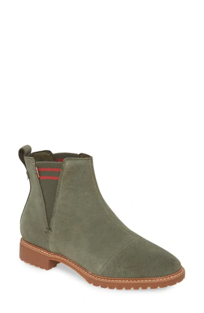 Shop Toms Cleo Water Resistant Chelsea Boot In Dusty Olive Suede
