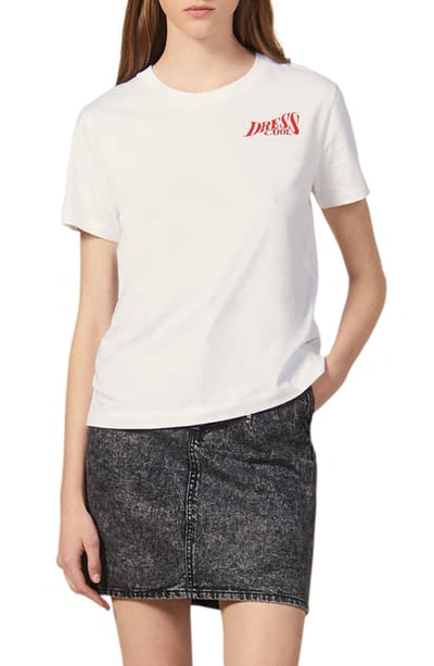 Shop Sandro Dressy Dress Cool Cotton Tee In White