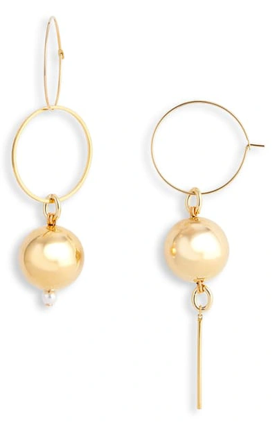 Shop Mounser Solar Hoop Mismatched Earrings In Gold