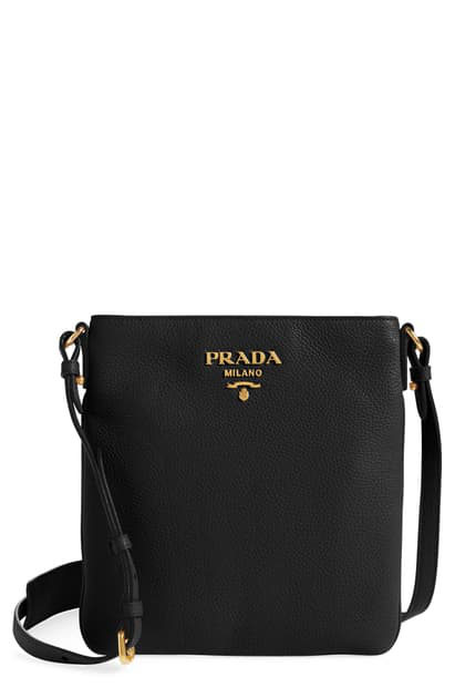 prada daino leather shoulder bag