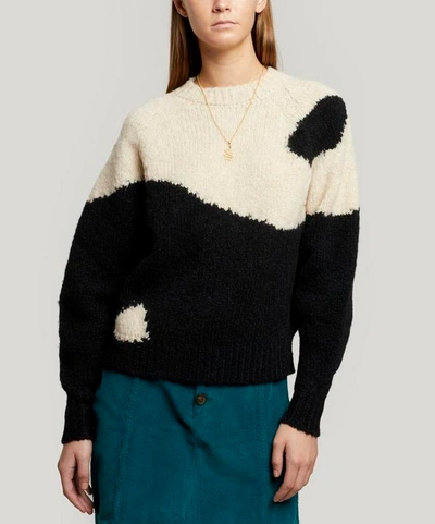 Shop Paloma Wool Ying Yang Knitted Sweater In Black