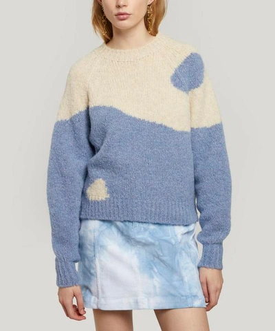 Shop Paloma Wool Ying Yang Knitted Sweater In Blue