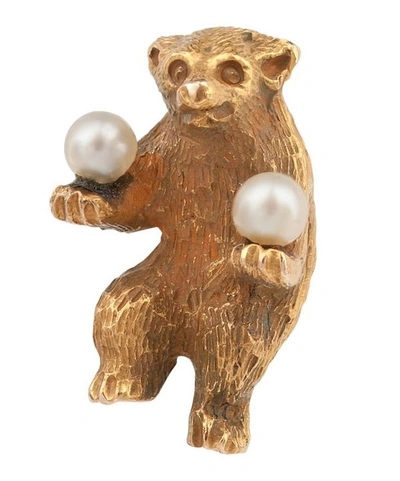 Shop Kojis Gold Pearl Bear Pin