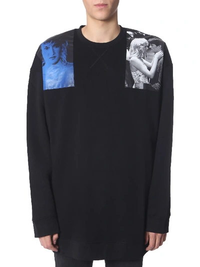 Shop Raf Simons Oversize Fit Sweatshirt In Nero