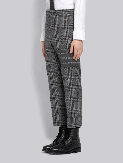 Shop Thom Browne 4-bar Checkered Trousers In Grey