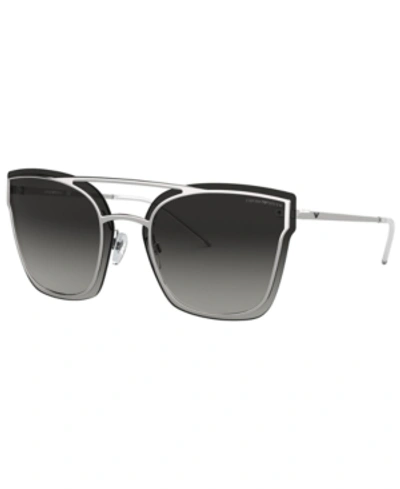 Shop Emporio Armani Women's Sunglasses In Silver/grey Gradient