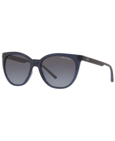 Shop Armani Exchange Women's Sunglasses In Matte Turtledove Grey/grey Gradient