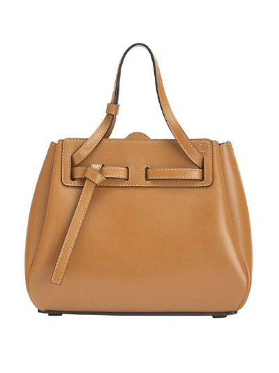 Shop Loewe Mini Lazo Bag In Brown