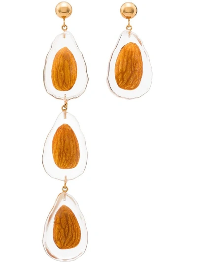 Shop Jacquemus Almond Earrings In Not Applicable
