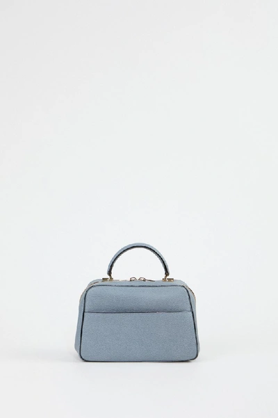 Shop Valextra Bag 'serie S' Medium Smokey Blue In Grey