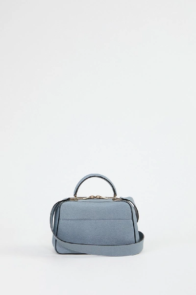 Shop Valextra Bag 'serie S' Medium Smokey Blue In Grey