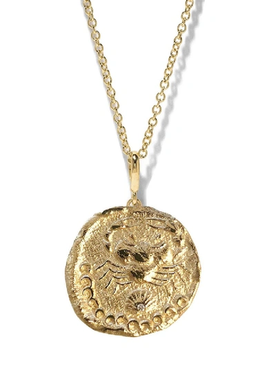 Shop Azlee Gold Women's Limited Edition 18k Yellow Gold Large Karkinos Diamond Coin Necklace In Not Applicable