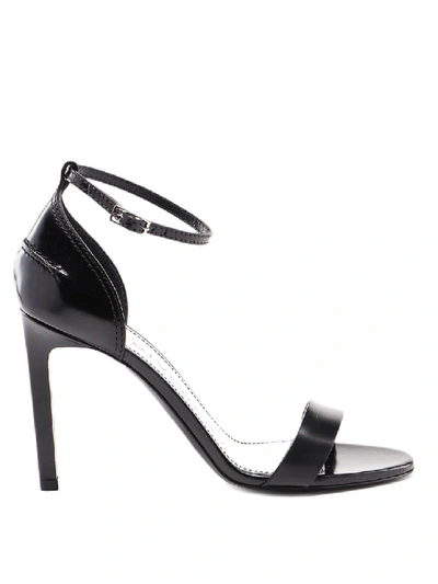 Shop Givenchy Show Black Leather Sandals