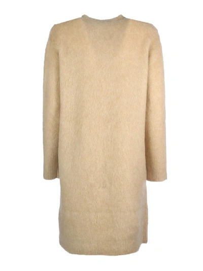 Shop Max Mara Calte Wool Minidress In Neutrals