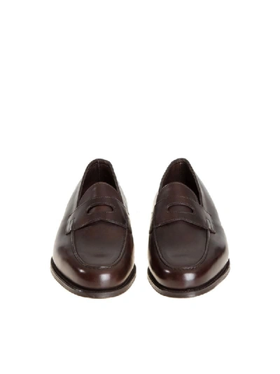 Shop John Lobb Loafer Lopez Dark Brown Museum In Black