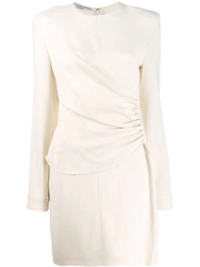 Shop Stella Mccartney White Mini Dress In Neutrals