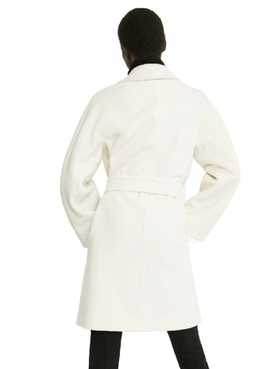 Shop Max Mara Raul Wool Coat In White