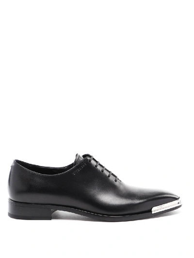 Shop Givenchy Black Leather Oxford Shoes