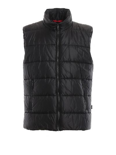 Shop Fay Ultralight Black Tech Fabric Padded Waistcoat