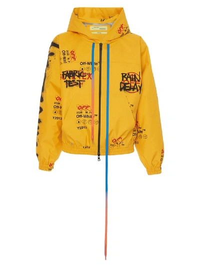 Shop Off-white Yellow Men's  X Gore-tex Hoodie Yellow In Gold