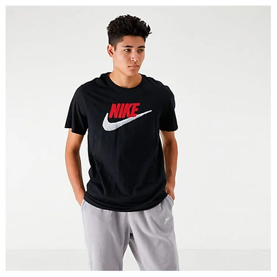 Shop Nike Sportswear Brand Mark T-shirt In Black/university Red