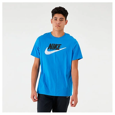Shop Nike Men's Sportswear Brand Mark T-shirt In Blue