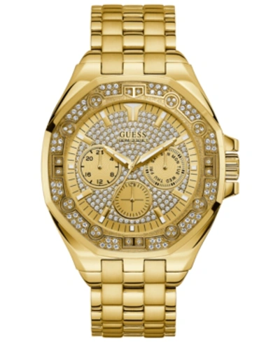 Shop Guess Men's Gold-tone Stainless Steel Bracelet Watch 47mm