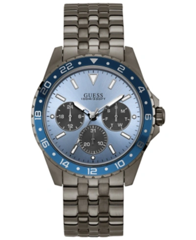 Shop Guess Men's Gray Stainless Steel Bracelet Watch 44mm In Grey