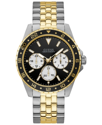 Shop Guess Men's Two-tone Stainless Steel Bracelet Watch 44mm