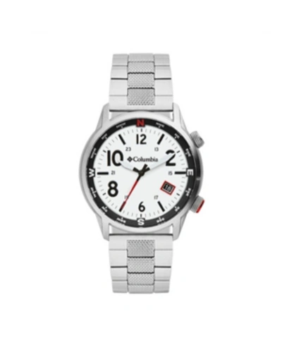Shop Columbia Men's Outbacker Silver-tone Stainless Steel Bracelet Watch 42mm