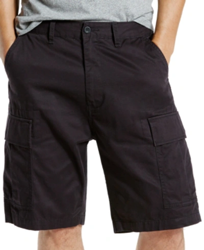 Shop Levi's Men's Carrier Loose-fit Cargo Shorts In Black - Waterless